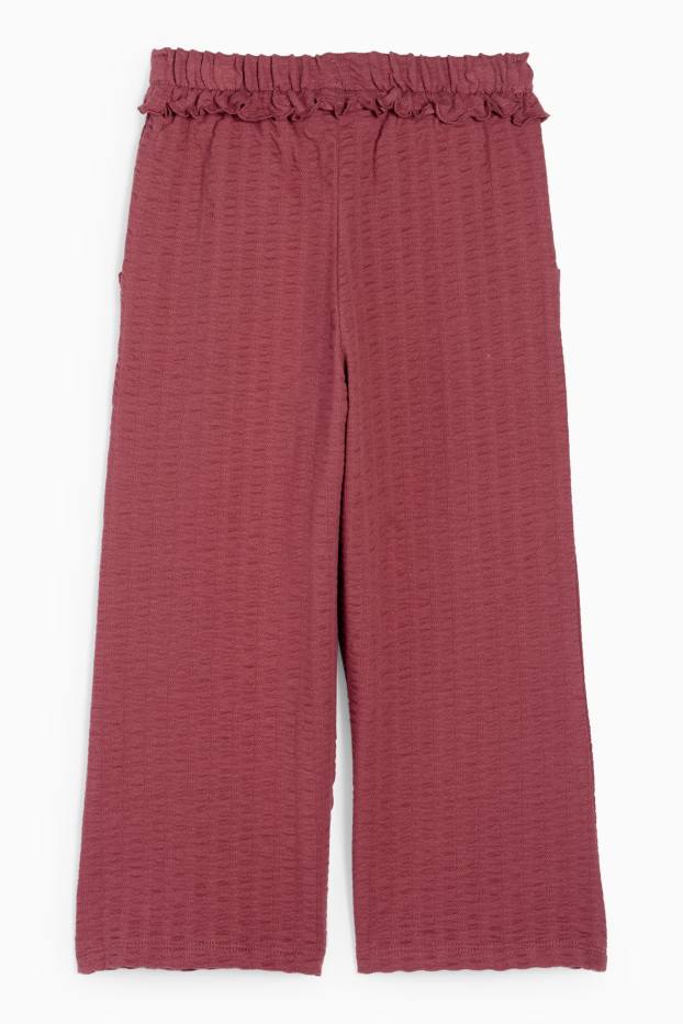 Enfants filles - Pantalon en jersey - texturé - rouille