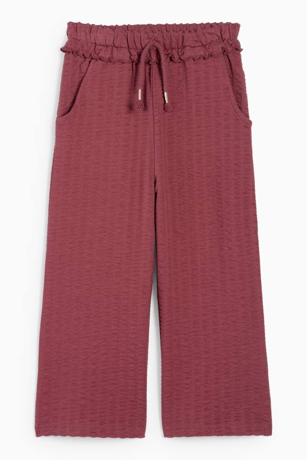 Enfants filles - Pantalon en jersey - texturé - rouille