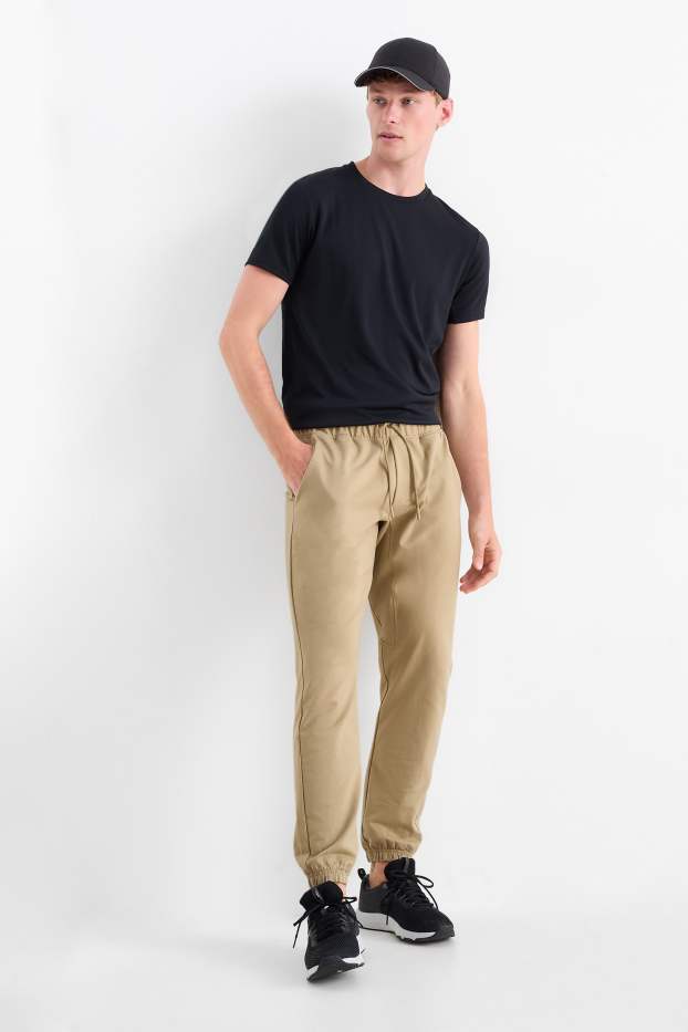 Heren - Functionele joggingbroek - beige