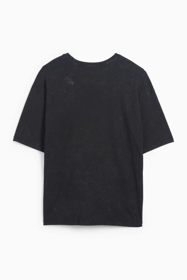 Dames - T-shirt - oversized - Rolling Stones - zwart