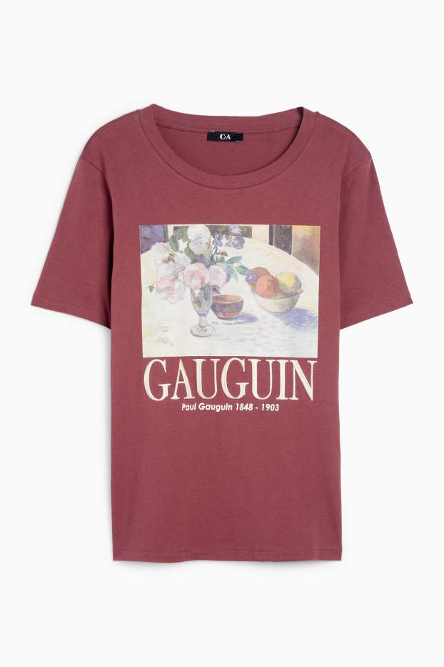 Damen - T-Shirt - Oversized - Paul Gauguin - bordeaux