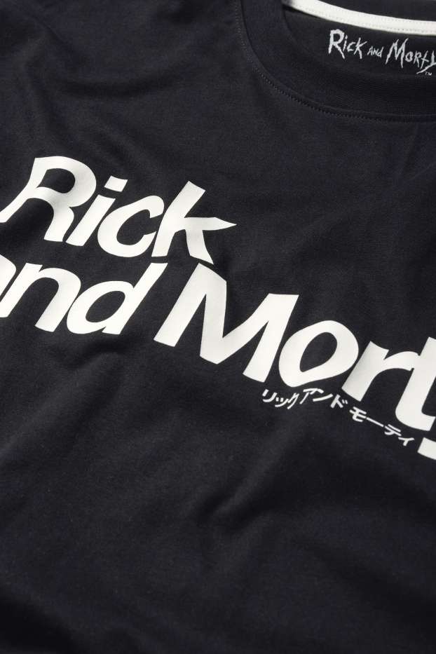 Herren - T-Shirt - Oversized - Rick and Morty - schwarz