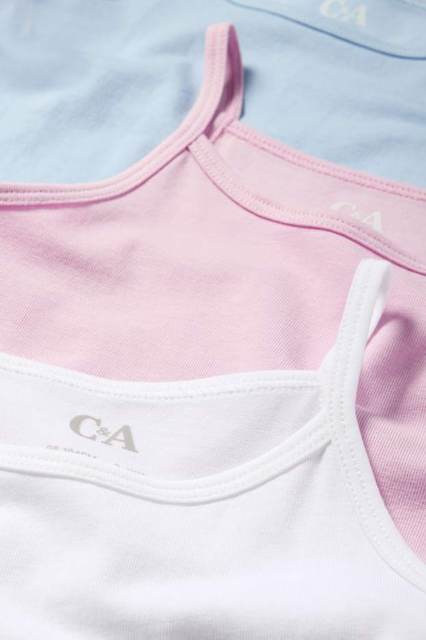Niños: niñas - Pack de 3 - camisetas interiores - rosa