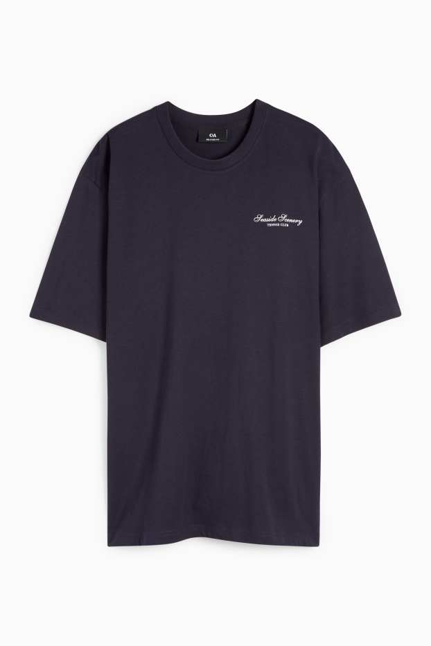 Herren - T-Shirt - Relaxed Fit - dunkelblau