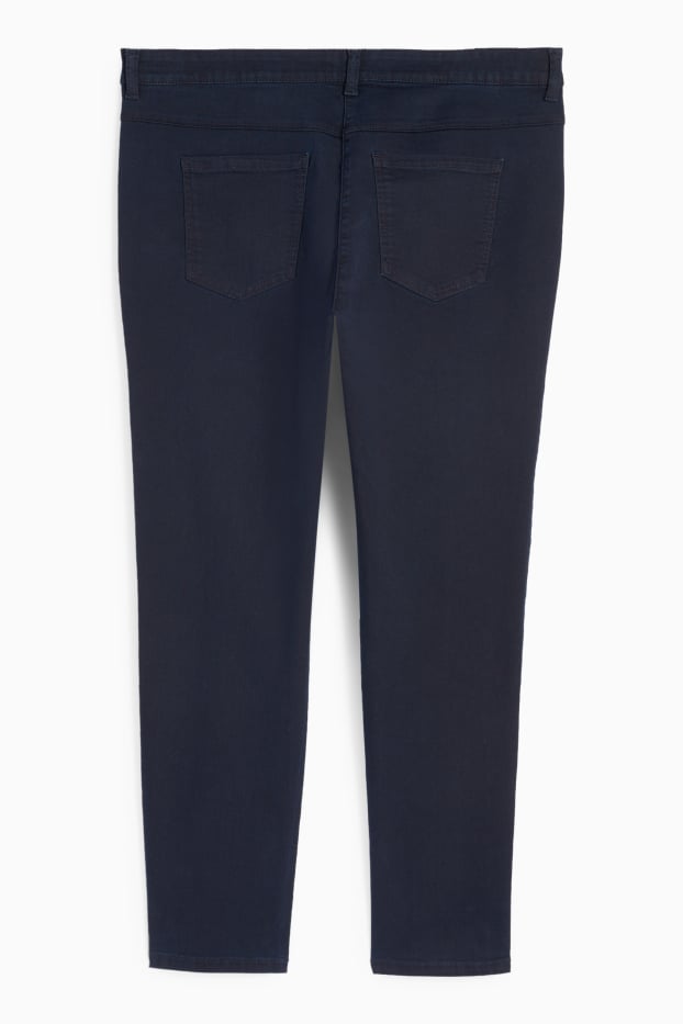 Dames - Slim jeans - mid waist - stretch - donkerblauw