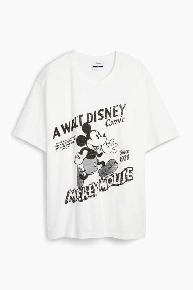 Mężczyźni - T-shirt - relaxed fit - Myszka Miki - biały