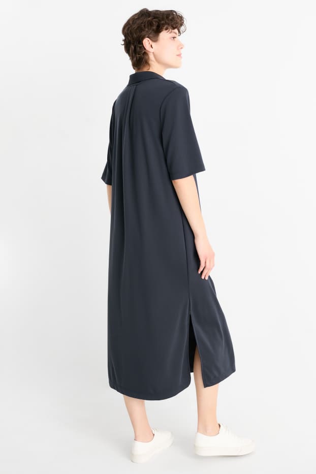 Mujer - Vestido tipo polo - gris oscuro