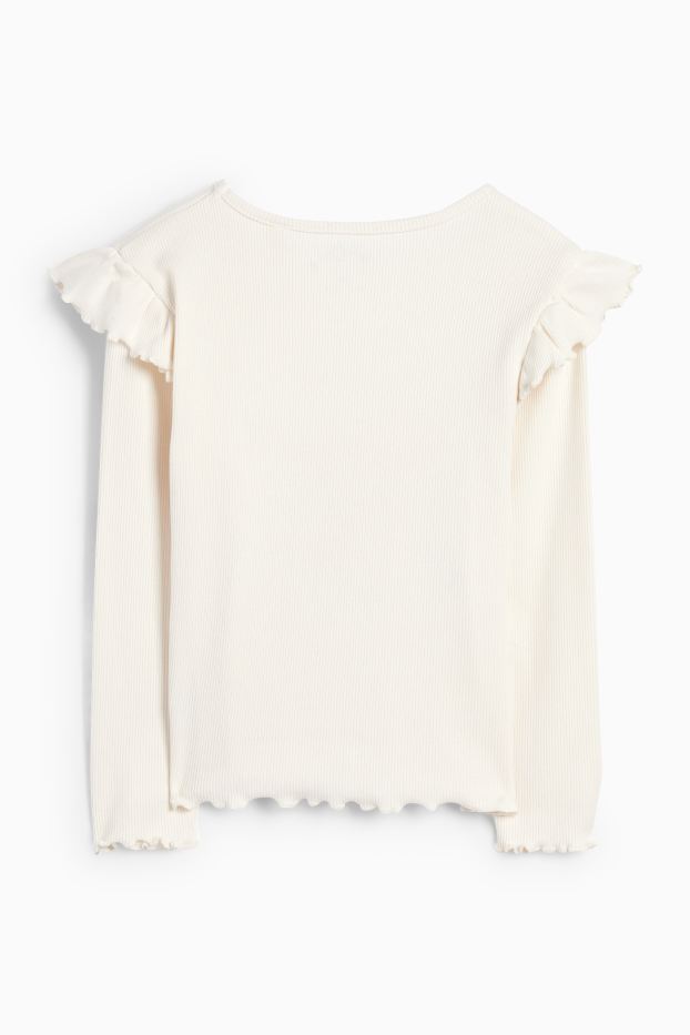 Kinder Mädchen - Gabby's Dollhouse - Langarmshirt - gerippt - cremeweiß