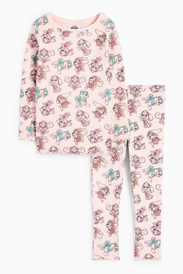 Kinder Mädchen - PAW Patrol - Skye, Everest - Pyjama - gerippt - 2 teilig - rosa