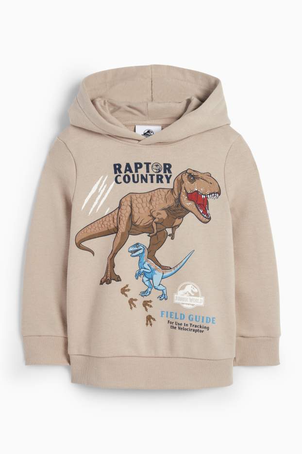 Bambini - Jurassic World - felpa con cappuccio - marrone chiaro