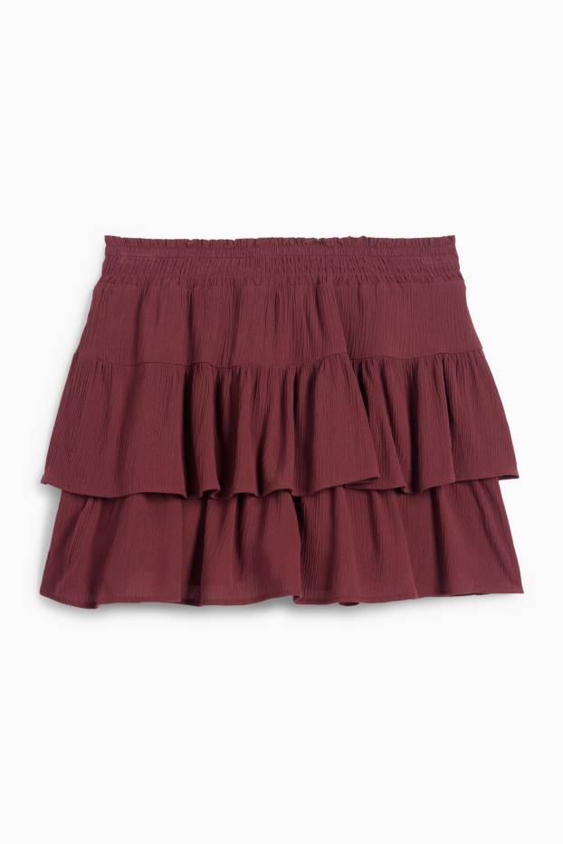 Mujer - Falda pantalón - burdeos