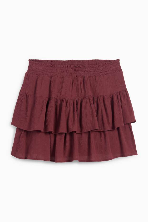 Mujer - Falda pantalón - burdeos