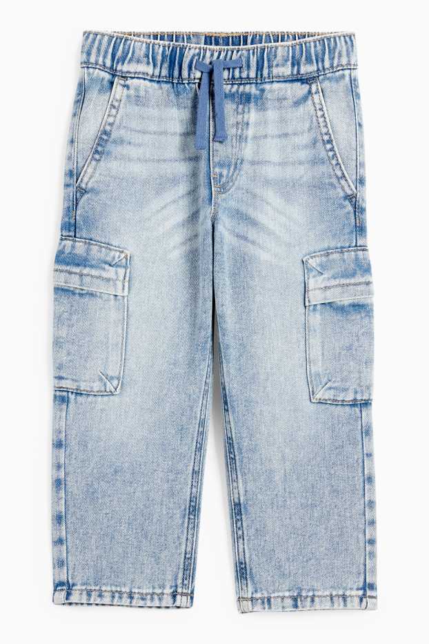 Kinder Jungen - Cargo Jeans - jeansblau