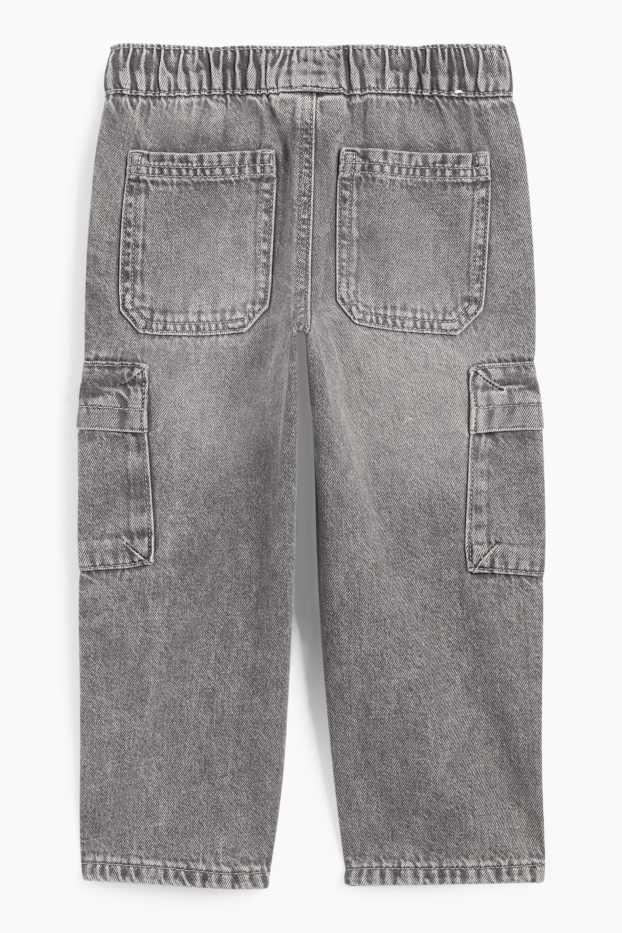 Kinder Jungen - Cargo Jeans - grau