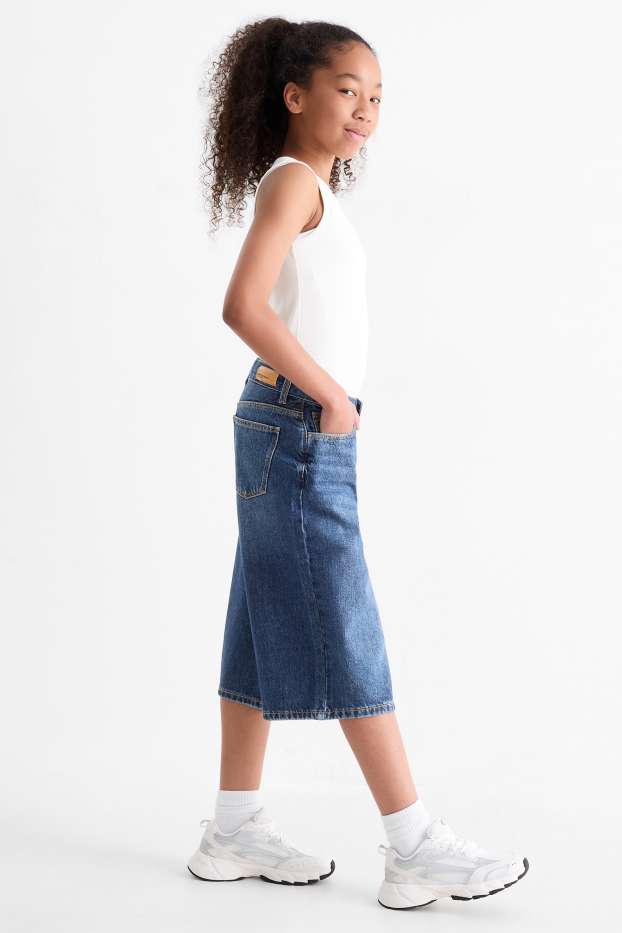Copii - Fete - Bermude de blugi - denim-albastru