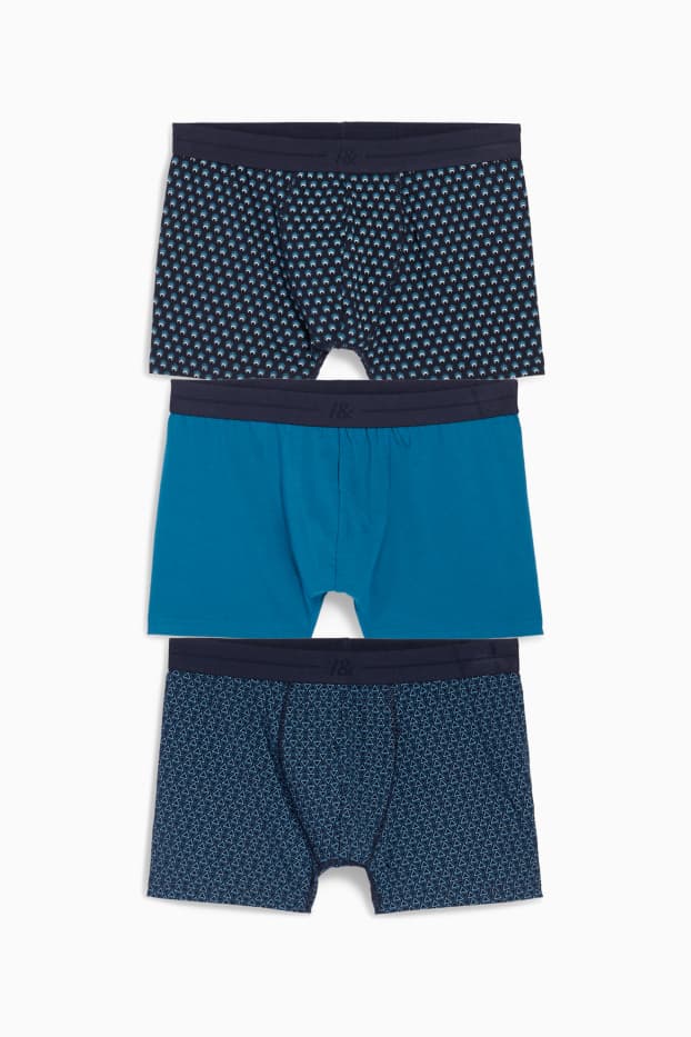 Herren - Multipack 3er - Trunks - dunkelblau