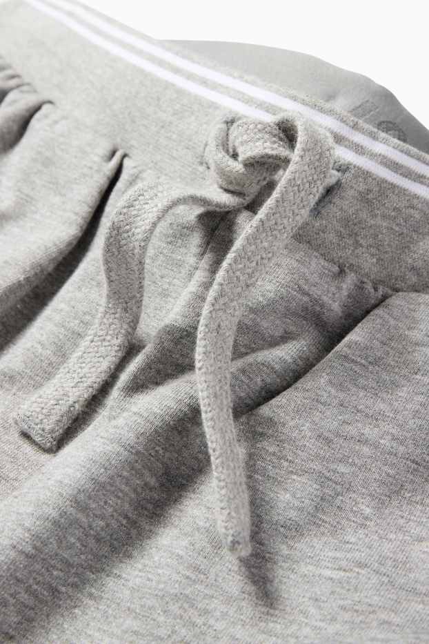 Herren - Pyjama-Shorts - grau-melange