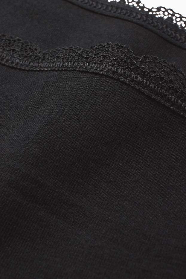 Dames - Set van 4 - slip - zwart