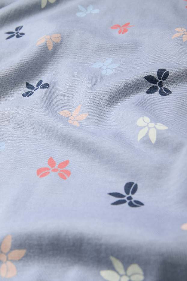 Femmes - Chemise de nuit - à motif - bleu