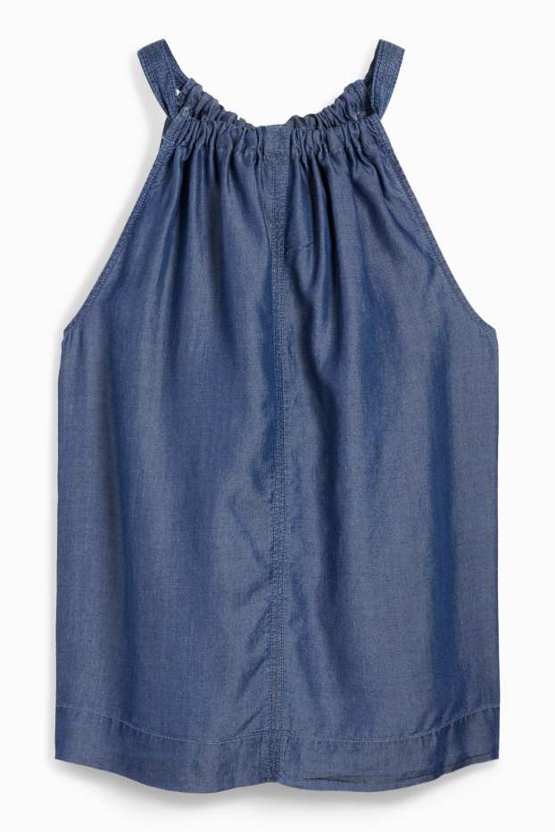 Damen - Top - Jeans-Look - dunkelblau