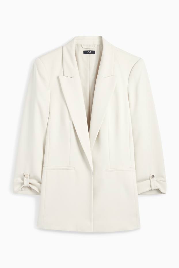 Mujer - Americana larga - regular fit - blanco roto