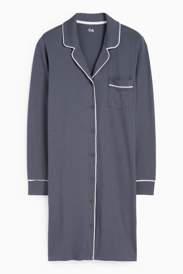 Dames - Nachthemd - blauw-mix