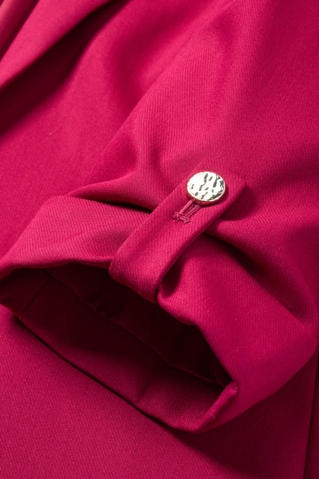 Dames - Lange blazer - regular fit - fuchsiarood