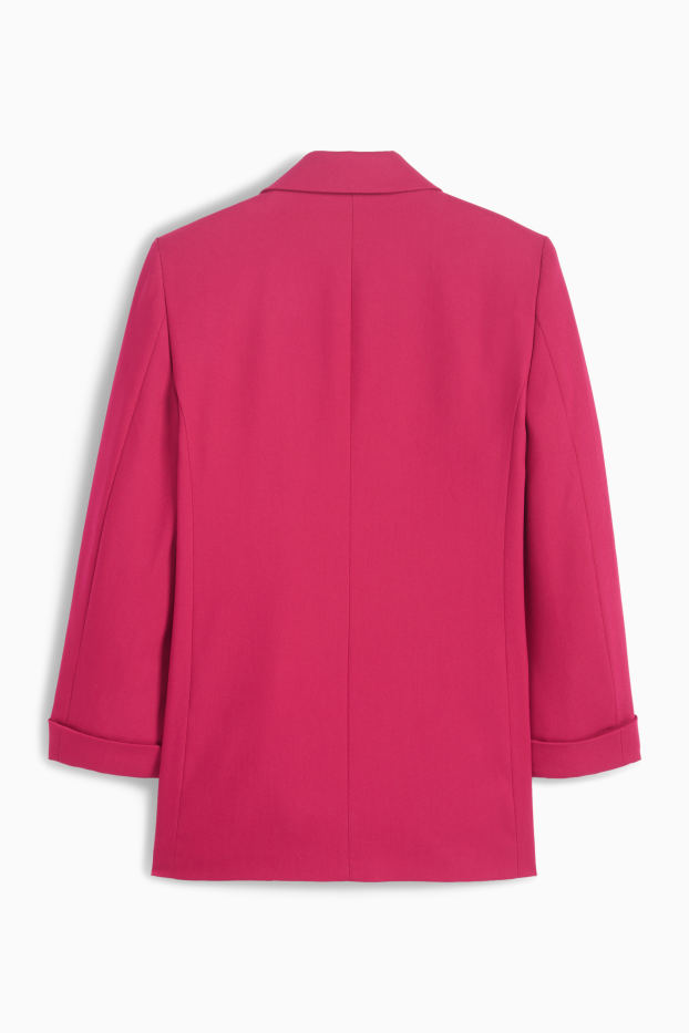 Dames - Lange blazer - regular fit - fuchsiarood