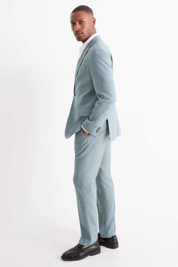 Hommes - Pantalon de costume - regular fit - Flex - turquoise