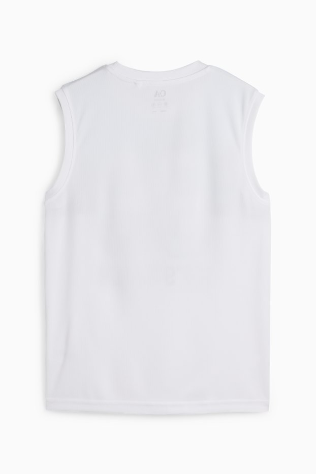 Enfants garçons - Palmiers - Haut de sport - blanc / bleu clair