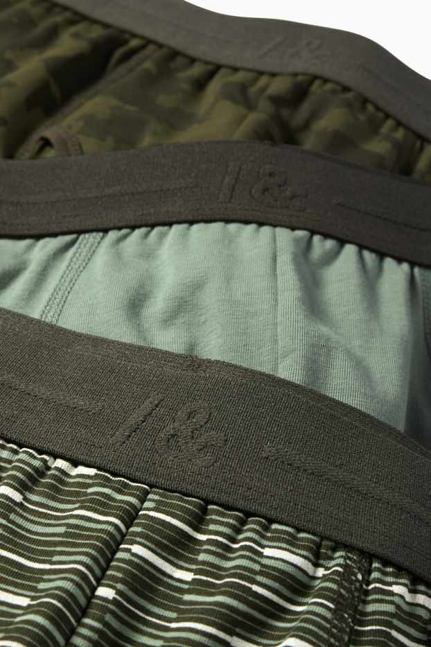 Hommes - Lot de 3 - boxers - vert