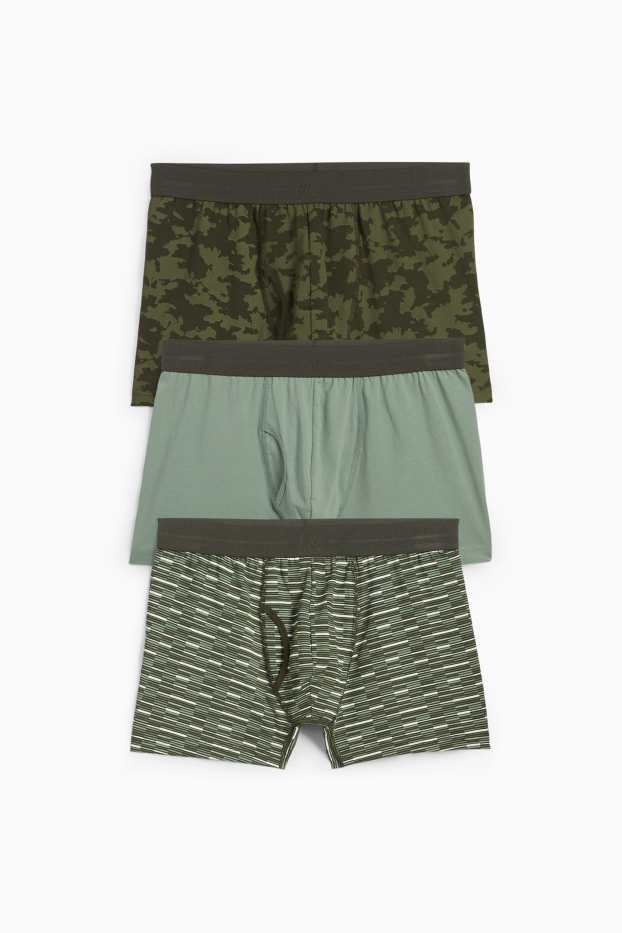 Hommes - Lot de 3 - boxers - vert