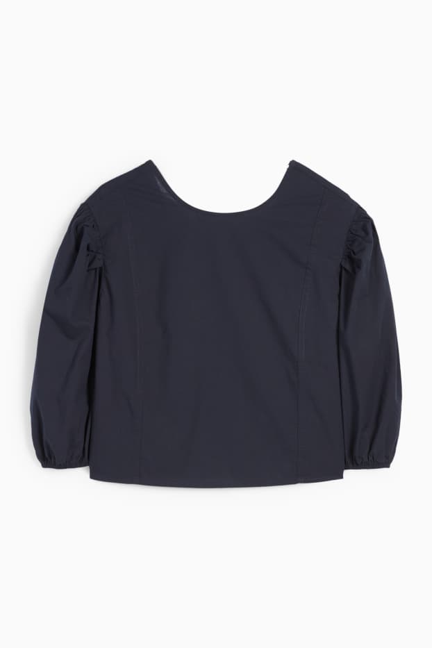 Dona - Brusa crop - blau fosc