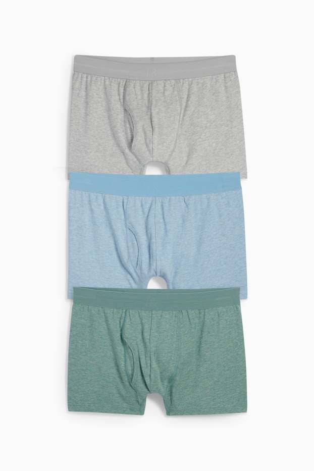 Uomo - Confezione da 3 - boxer aderenti - blu