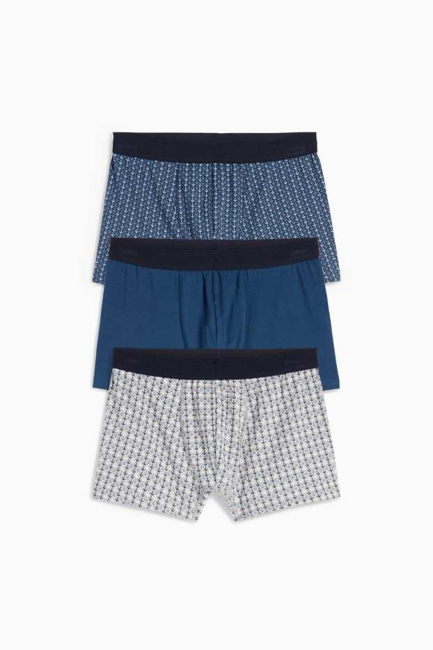 Herren - Multipack 3er - Trunks - dunkelblau