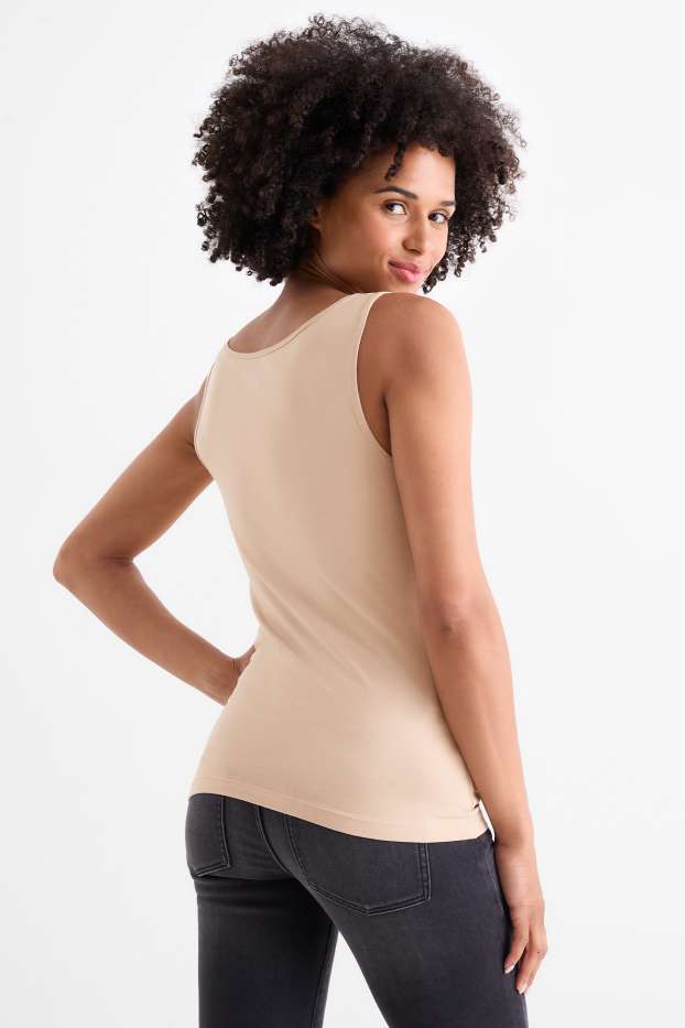 Femmes - Lot de 2 - haut  - beige / bleu