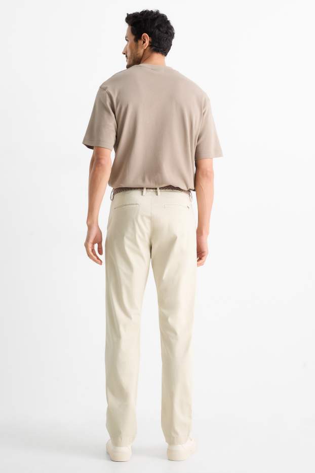 Uomo - Pantaloni chino con cintura - regular fit - beige