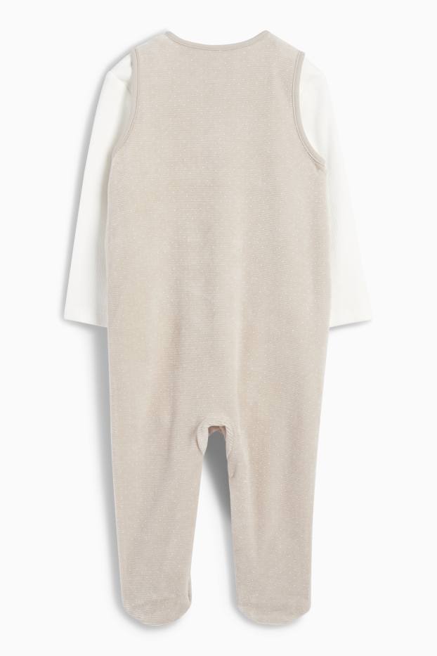 Baby Jungen - Der König der Löwen - Strampler-Set - gerippt - 2 teilig - beige