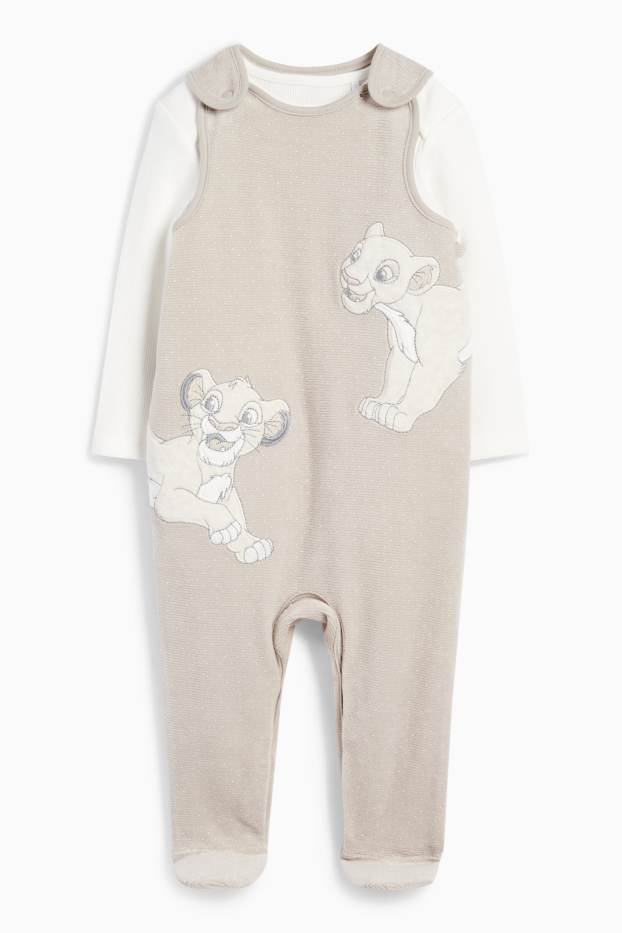 Baby Jungen - Der König der Löwen - Strampler-Set - gerippt - 2 teilig - beige