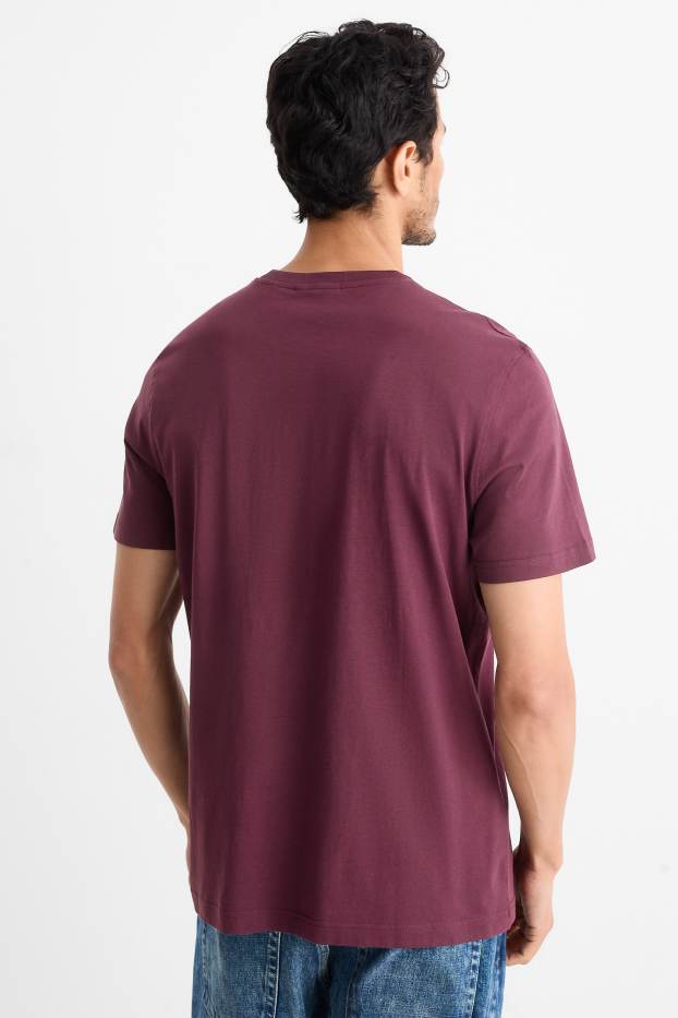 Herren - T-Shirt - Regular Fit - bordeaux