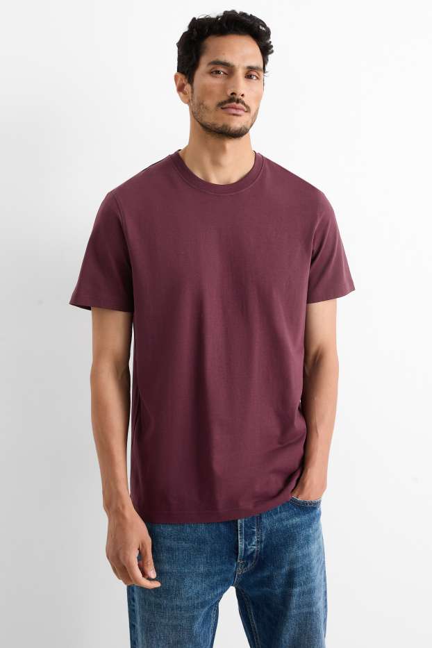 Herren - T-Shirt - Regular Fit - bordeaux