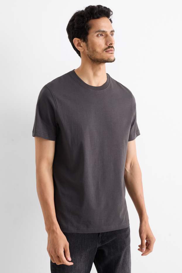 Bărbați - Tricou - regular fit - gri închis