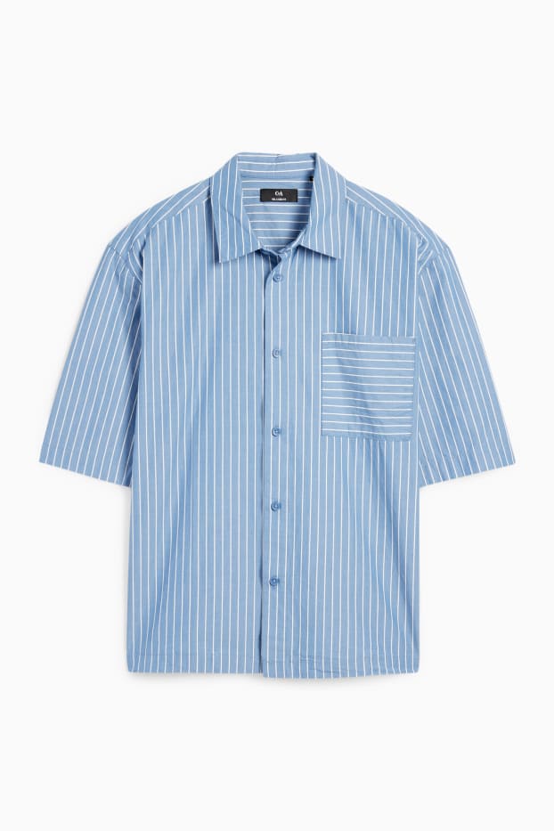 Herren - Hemd - Relaxed Fit - Kent - gestreift - blau