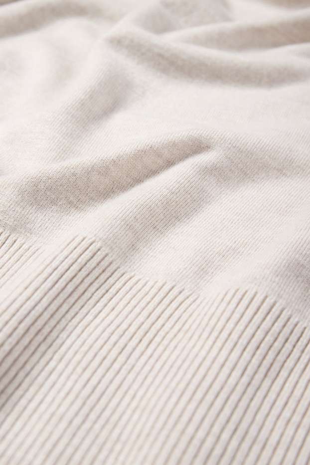 Donna - Maglione - maniche corte - beige chiaro