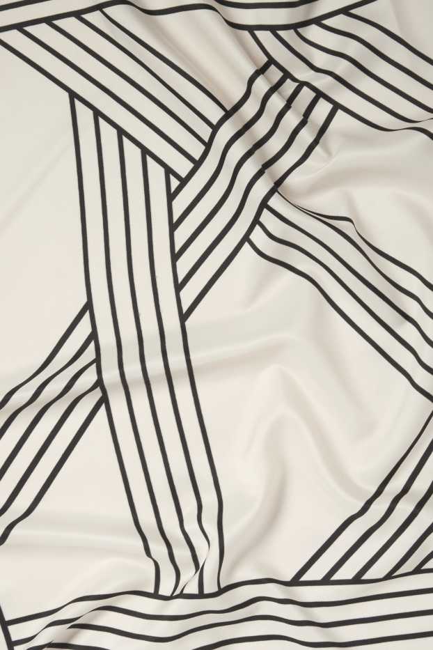 Women - Neckerchief - striped - light beige