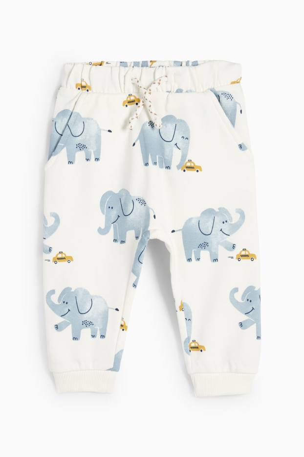 Bébés garçons - Éléphant - tenue pour bébé - 3 pièces - blanc / bleu