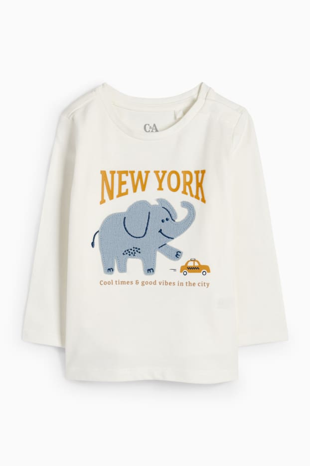 Bébés garçons - Éléphant - tenue pour bébé - 3 pièces - blanc / bleu