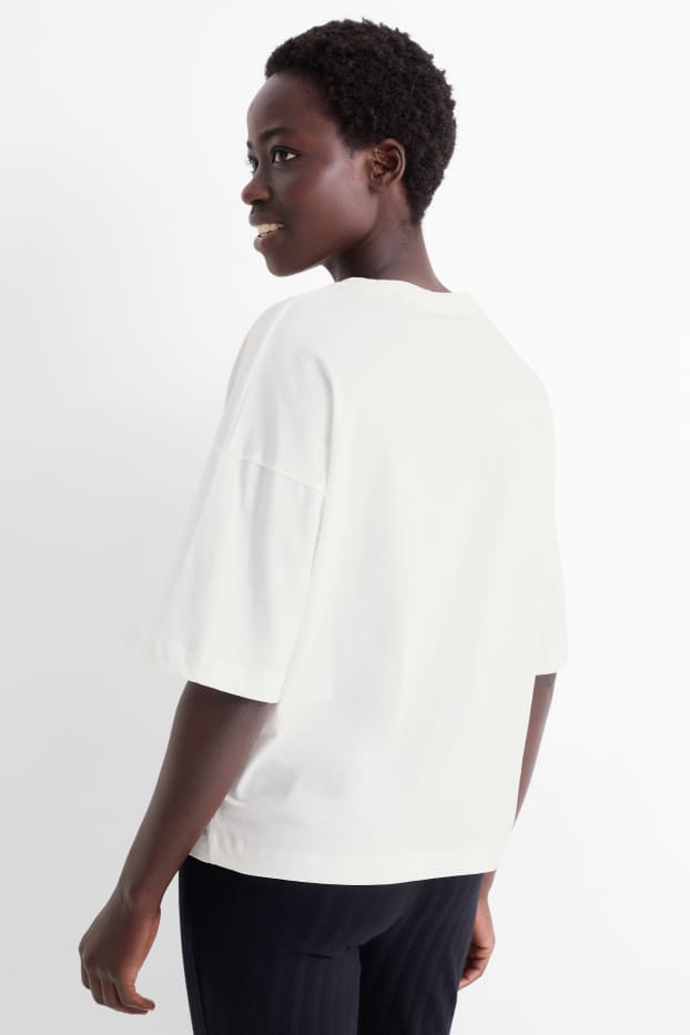 Dames - T-shirt - relaxed fit - Rachel Ruysch - wit