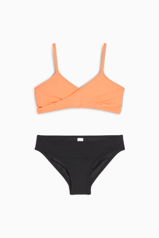 Kinder Mädchen - Bikini - LYCRA® XTRA LIFE™ - 2 teilig - hellorange