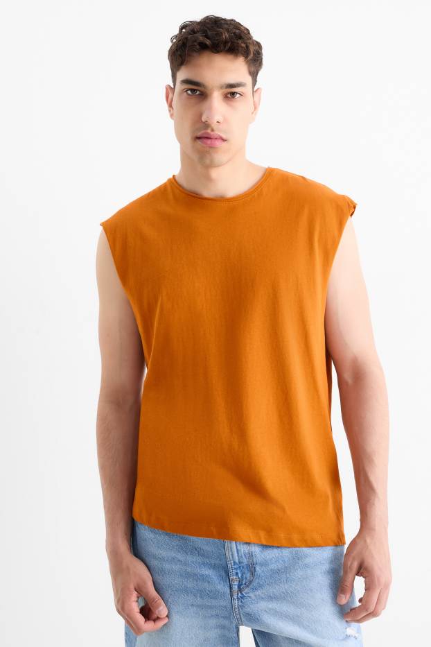 Men - Vest top - orange
